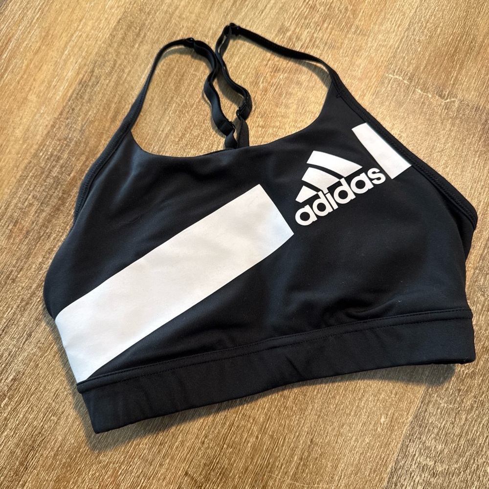 adidas Black and White Bikini Top